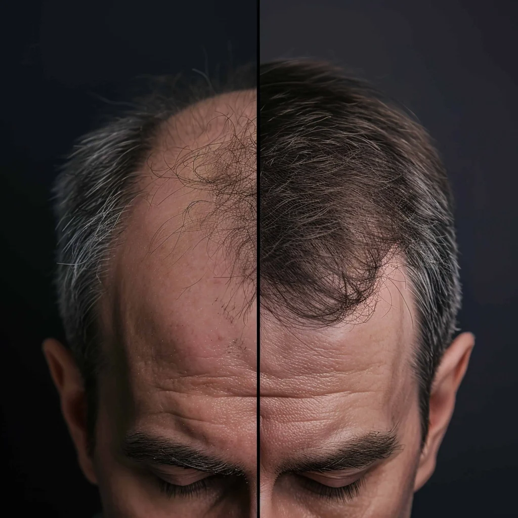 Before and after facial treatment results on a man at Coastal Glo Med Spa | Medical Aesthetics | Corpus Christi, TX